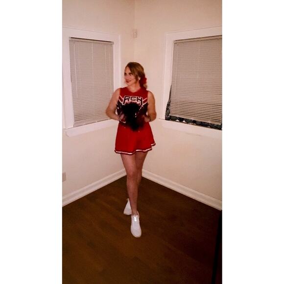 RCH Big Red Bring It On Halloween Cheer Costume - Women's Medium - Picture 6 of 6